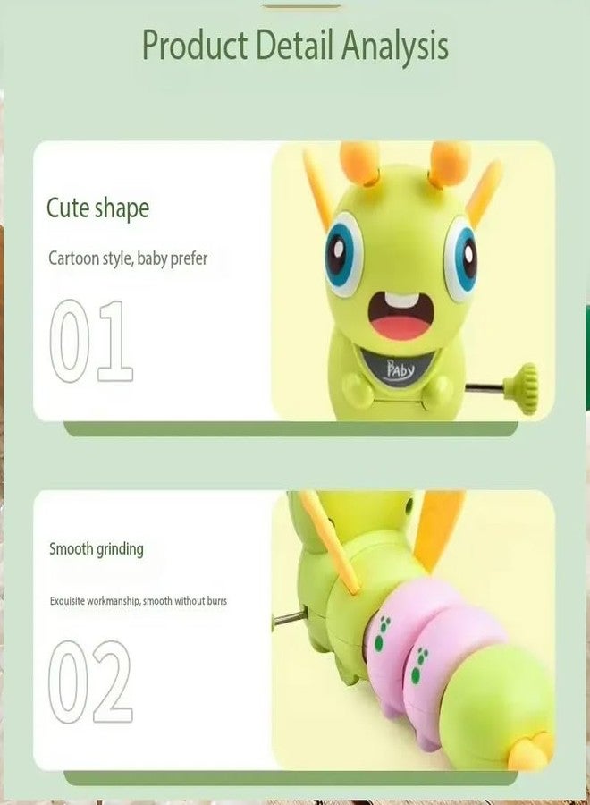 NVF Toys Baby Caterpillar Educational Wind-Up Toy, Multi-Color, Interactive Mechanical Crawler for Kids (1 PCS) - Image 3